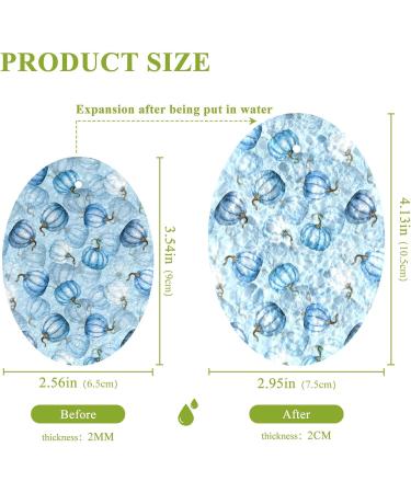 3-Pack Cleaning Kitchen Sponges Oval Blue Pumpkins Kitchen Cellulose Dishwashing Wood Pulp Cotton - Buy Online on GoSupps.com