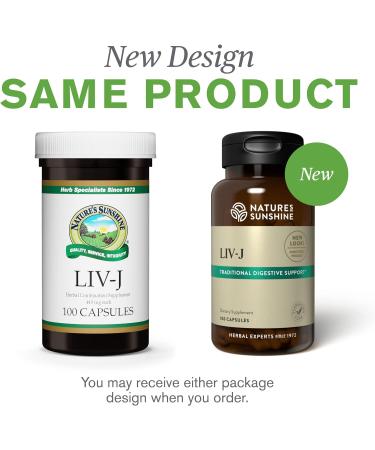 Nature's Sunshine LIV-J Capsules - Digestive Support with Herbal Blend for Liver and Spleen Nourishment - 100 Caps - Buy Online on GoSupps.com