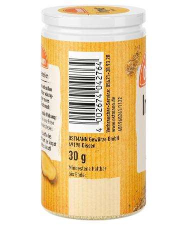 Ostmann Ground Ginger 30g - Premium Quality Spice for International Shipping | Enhance Your Dishes - Buy Online on GoSupps.com