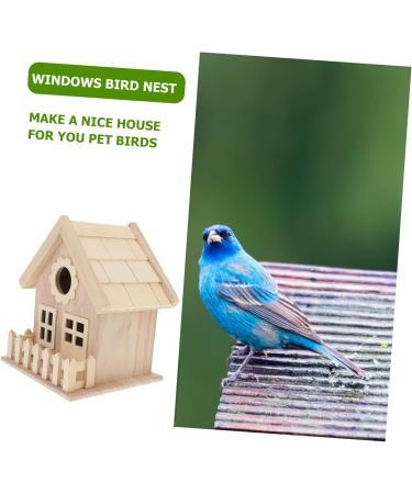 Exceart Wooden Birdhouses for Painting - DIY Bird Nest Kits - Handcrafted 14x13cm Bird Hut for Kids & Crafts - Buy Online on GoSupps.com