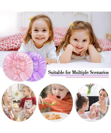 Arqumi Silk Satin Bonnet for Kids 2Pcs - Pink & Purple Night Cap for Toddler/Child/Teens - Buy Online on GoSupps.com
