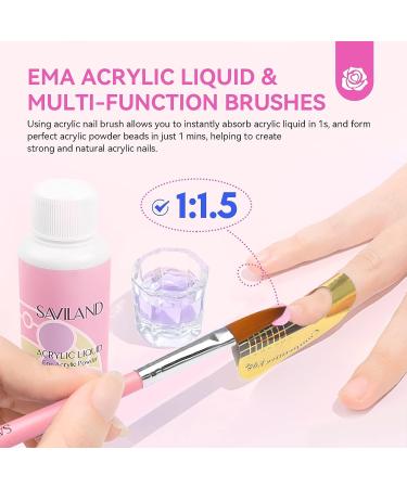 Saviland Acrylic Nail Kit with Drill, UV Light, and Nail Tools - Clear, White, Pink Powder, Liquid, Gel Polish - DIY Nail Art Set for Acrylic and Gel Nails - Buy Online on GoSupps.com