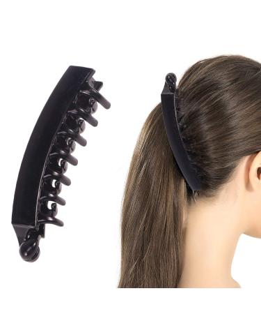 Frcolor Banana Hair Clip Ponytail Holder for Women & Girls - 6 Black Hair Accessories | Shop Internationally - Buy Online on GoSupps.com