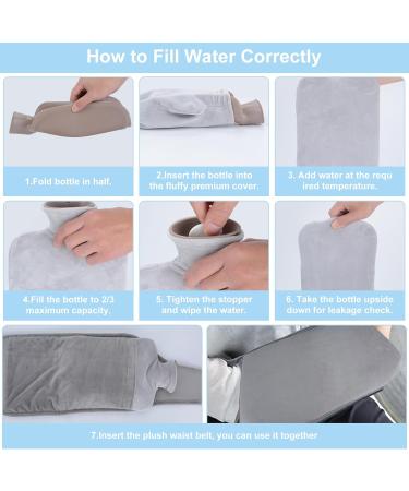 Buy 2L Soft Cover Hot Water Bottle - Ideal for Pain Relief Menstrual Cramps & Warmth | International Shipping - Buy Online on GoSupps.com