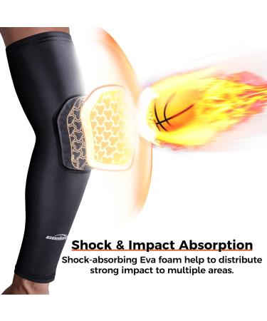 Coolomg Armlings Ellenbogenpad Compression - Crashproof Sports Pads for Basketball Football Handball Volleyball - Reusable XL Black for Men Women & Kids - Buy Online on GoSupps.com