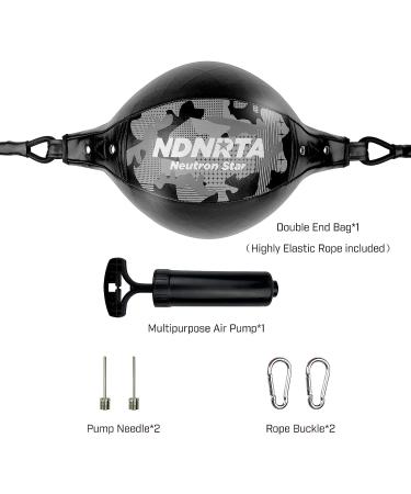 NDNRTA Double End Bag Boxing Set with Leather Boxing Ball - Quick Improvement Training Kit | US Shipping | Camouflage Boxing Equipment - Buy Online on GoSupps.com