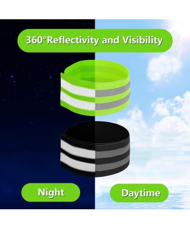 VMUGGA 8-Piece Reflective Tape Set | Elastic Safety Straps & Bracelets for Jogging Cycling & Outdoor Activities - Buy Online on GoSupps.com