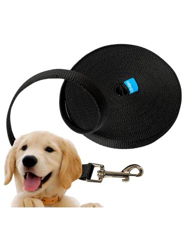 Edipets drag line for dogs 1.5m / 3m / 5m / 10m / 15m waterproof training line for large to small dogs robust dog leash (3 meters black) 3 meters black