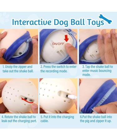 CHANCCI Active Moving Pet Plush Toy Interactive Dog Toys Talking Shake Bounce Boredom Toys Jumping Pig Toy For Dog Washable Cartoon Pig Plush Moving Dog Ball For Pets Cats Small And Medium Dogs - Buy Online on GoSupps.com
