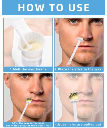 Nasal Hair Wax Set - Premium Nose Wax Kit for Men & Women | 100g Natural Ingredients & 20 Applicators | Effective Nasal Hair Removal Solution - Buy Online on GoSupps.com