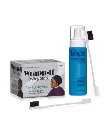 Nairobi Wrapp It Strips Graham Beauty Bundle with Edge Brushes