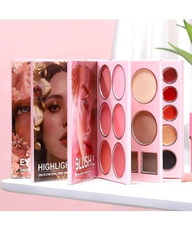 Palette de maquillage | 6 couleurs Rouge | Style livre 24 couleurs Brillant paupi res | Pour femmes et filles Quotidien F te Photographie spectacle sur sc ne - Buy Online on GoSupps.com