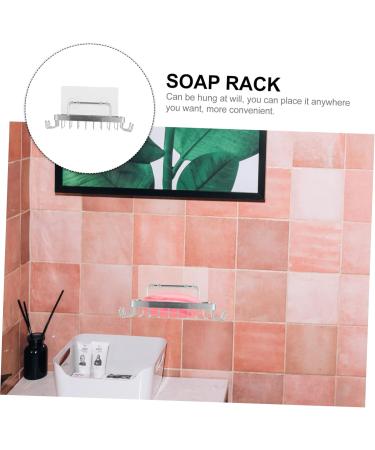 KONTONTY Nail-free Wall-mounted Soap Holder Soap Draining Holder Steel Bar Soap Dish Soap Rack Soap Dish Hooks Kitchen Sink Organizer Soap Drainer Container Storage Stainless Steel Travel - Buy Online on GoSupps.com