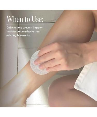 European Wax Center Ingrown Hair Wipes - AHA & BHA Exfoliating Skin Care for Bikini Area Razor Bumps & Ingrown Hairs - 45 Moisturizing Wipes for Men & Women - Buy Online on GoSupps.com