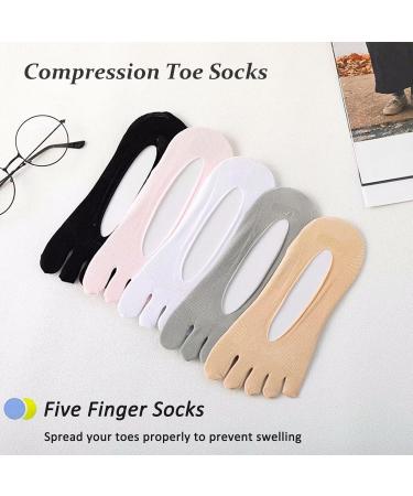 5 Pairs Sockalign USA Toe Socks for Bunion Relief - Women s Compression Bunion Socks - Buy Online on GoSupps.com