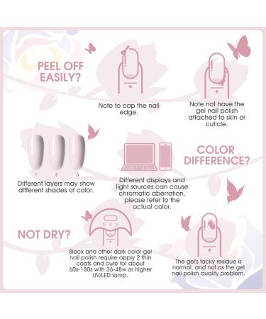 ROSALIND UV Nail Polish Pastel Set Sweet Candy Gel Nails 8 Colours Gel Nail Polish UV Colour Gel Shellac for Spring Gel Nail Polish Set Mini 002 - Buy Online on GoSupps.com