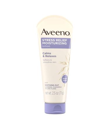 Aveeno Stress Relief Body Lotion w/ Lavender, Oatmeal & Ylang-Ylang Oils, TSA-Approved Travel Size 2.5 oz (Pack of 3) - Buy Online on GoSupps.com