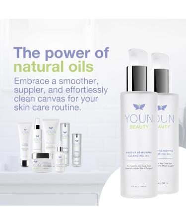 YOUN Beauty Makeup Remover Cleansing Oil 120ml - Hydrating Oil Cleanser by Dr. Anthony Youn | Grape Seed Sunflower & Rose Hip Oil | Ideal for All Skin Types - Shop Internationally - Buy Online on GoSupps.com
