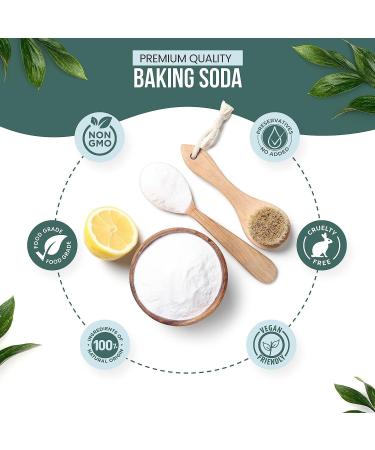 Baking Soda Sodium Bicarbonate 2kg Pure Baking Soda for Cleaning Baking Bath Bombs Odours and Teeth - Buy Online on GoSupps.com