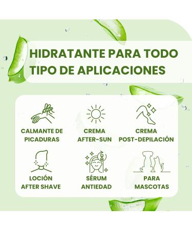 Pure Aloe Vera Gel 100% Natural - Organic Moisturizing & Soothing - Hydrated & Illuminated Skin | Natural & Versatile: After Sun Skin Hair Soothing Post-Hair Removal Aftershave - 250 - Buy Online on GoSupps.com