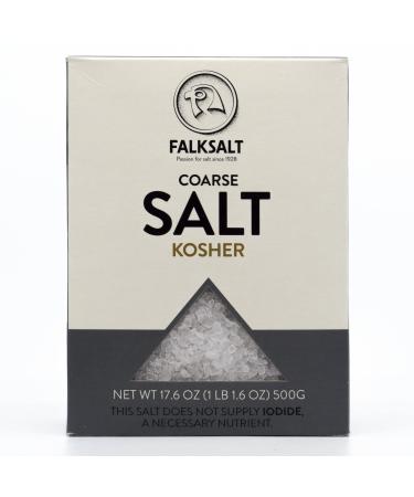 FALKSALT | Kosher Rock Salt | High-End Coarse Grain Salt 1.1Lb. | Cooking Salt, Kosher Salt.