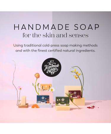 Handmade Lemongrass & Cedarwood Soap Bar | Organic Cruelty-Free Vegan Soap | 3.5 oz Natural Bath Bar - The Handmade Soap Company - Buy Online on GoSupps.com