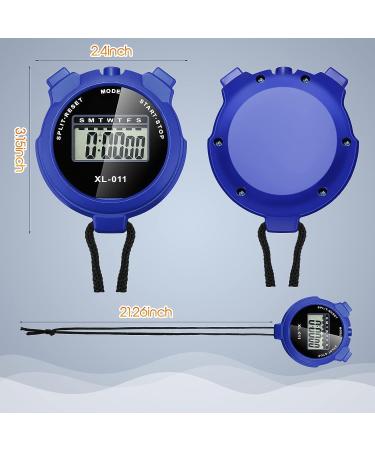 12 Pcs Digital Stopwatch Timer for Sports - Multi Function Stopwatch with Lanyard - Large Display Waterproof Alarm - Fitness Referees - (Variety of Colors) - Buy Online on GoSupps.com