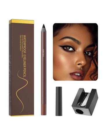 Eye PencilWaterproof Eye Gel Pencil With Sharpener Long Lasting Liquid Makeup Liner For Women Daily Use 5black