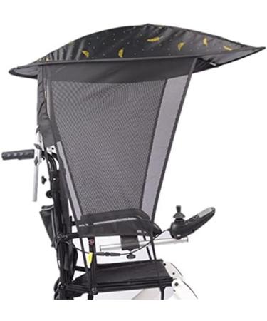 Universal Wheelchair Awning Umbrella Rainproof and Dustproof Cover Raincoat Accessories Wheelchair Folding Canopy Umbrella Stand Suitable for All Wheelchairs Summer Wheelchair with Handle Summer Wheelchair with Handle