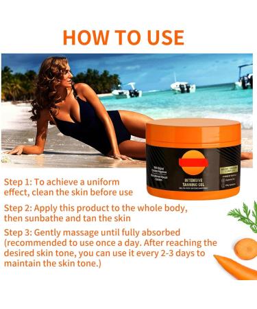 G n rique Gel Bronzant Gel Bronzant Intense Cr Me Bronzante Plus Rapide GelBronzant pour Le Corps Lotion pour Bronzage Rapide Bronzage Plus Fonc avec Moins D'Anti-Transpirant (Orange-2PC) - Buy Online on GoSupps.com