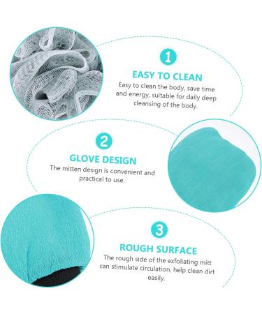 IWOWHERO 2 Sets Bath Set Exfoliating Body Sponge Shower Sponge Shower Scrubber for Body Shower Pouf Body Scrub Gloves Bathing Body Scrubbers Bathing Gloves Rayon Take a Bath Toiletries - Buy Online on GoSupps.com