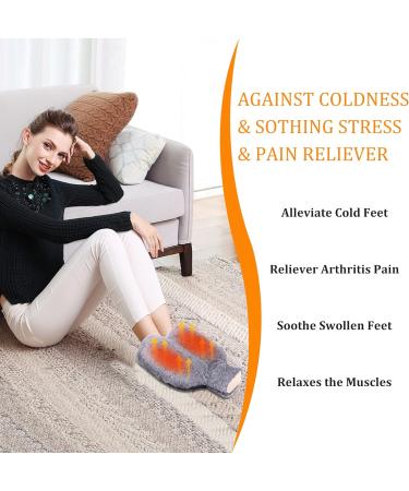 WARMTUYO Heated Foot Warmer 2 Litre Hot Water Bottle with Plush Cover - Anti-Slip Sole & Pouch for Pain Relief - Buy Online on GoSupps.com