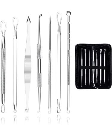 Blackhead Remover Kit Professional Stainless Pimple Comedone Extractor treatment for Blemish Whitehead Popping Tweezers Kit (Tools Kit 7 Pcs) - Buy Online on GoSupps.com