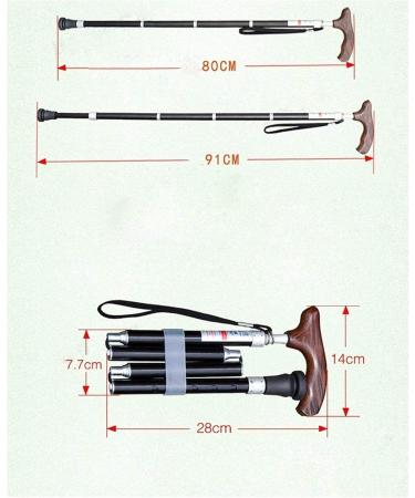 Elderly Matsuha Folding Wood + Aluminum Alloy Super Light Trekking Paul Black for Outdoor Trip (Color : WineRed) Interesting - Buy Online on GoSupps.com