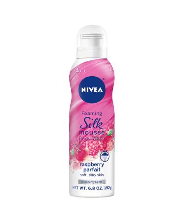 NIVEA Foaming Silk Mousse Body Wash Parfait  raspberry  6.8 Ounce