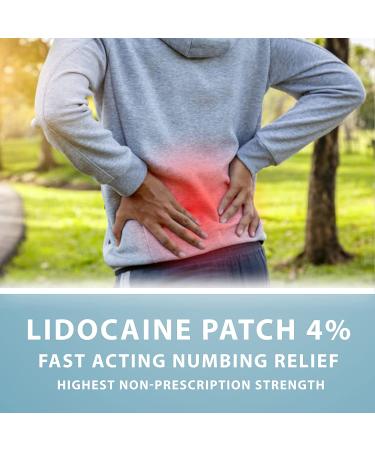 Curist Lidocaine Patches - Maximum Strength Topical Pain Relief for Back, Neck, and Sore Muscles (20 Patches) - Buy Online on GoSupps.com