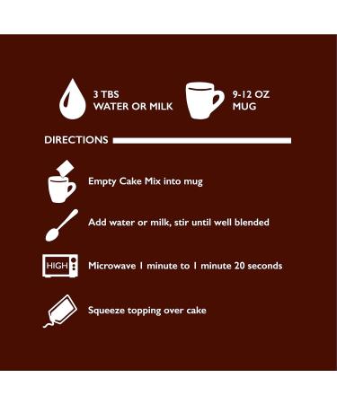 Betty Crocker Mug Treats Triple Chocolate Cake Mix with Fudge Frosting 4 Servings 12.5 oz, 4 Count (Pack of 6) - Delicious Instant Dessert Option - Buy Online on GoSupps.com