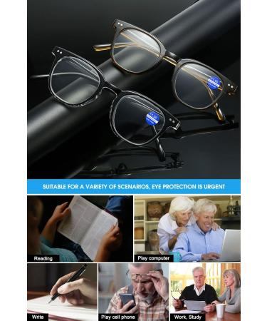 Vevesmundo Anti Blue Light Retro Reading Glasses - Black +1.0 to +4.0 - International Shipping - Buy Online on GoSupps.com