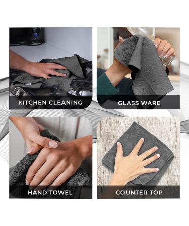 Avalon Towels Cotton Washcloths 12x12 Inches - Pack of 24, Premium Ring Spun Cotton, Super Absorbent & Soft Face Towels - Ideal for Gym, Hotel & Spa, Reusable Multipurpose Towels in Grey - Buy Online on GoSupps.com
