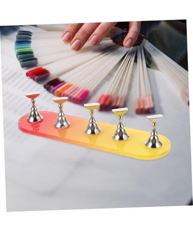 Mikinona 1 Set Nail Practice Holder Fake Nail Holder Acrylic Nail Stand Nail Art Practice Manicure Magnetic Nail Stands Shower Squeegee Decor Manicure Nail Display Plastic Cosmetic - Buy Online on GoSupps.com