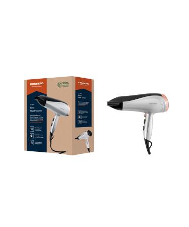 Grundig HD 4880 Hair dryer Ionic function 2400 W ceramic coating with Tourmaline 3 temperature / 2 airflow levels black / silver / ros gold 2018 Model HD 4880