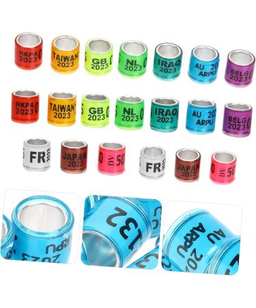 VANZACK 200 Pcs Pigeon Foot Ring Dove Foot Ring Quail Duck Bands Aluminum Plastic Poultry Reagent Test Kit 1.1x0.8cmx2pcs Random Colorx2pcs - Buy Online on GoSupps.com