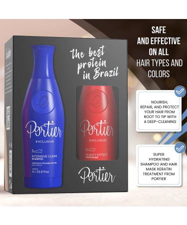 Portier Exclusive Keratin Treatment | 1L | Progressive Brush Smoothing System for Hair Care - International Shipping Available - Buy Online on GoSupps.com