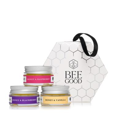 Bee Good Lip Balm Gift Set - Natural Honey and Beeswax Lip Balm Trio