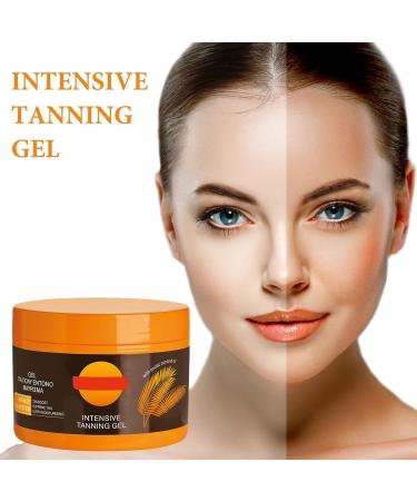 ExcellaElite Intensive Tanning Gel 2 Pieces Tanning Gel Carotene Tanning Gel Sunbed Tanning Accelerator Tanning Cream Tanning Gel for Sunbeds and Outdoor Sunbathing Intensive Tanning Luxury Gel - Buy Online on GoSupps.com