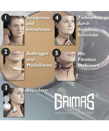 GRIMAS Skin Wax/Derma Wax Professional Modelling Wax for Designing Halloween Wounds Injuries Scars Deformation and More Elastic Highly Realistic (60 ml) skin-coloured - Buy Online on GoSupps.com