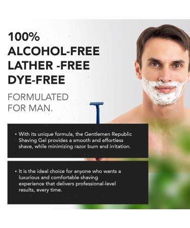 Gentlemen Republic 8oz Alcohol-Free Shaving Gel | Lather-Free Maximum Glide | USA-Made Men's Shaving Essential - Buy Online on GoSupps.com