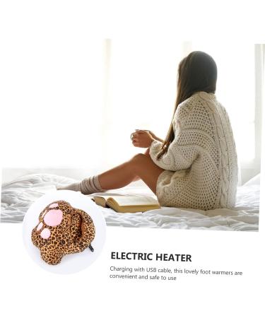 Galpada USB Foot Warmer - Portable Heating Shoes for Men & Women - Electric Foot Warmers - Leopard Design - 33x28cm - Buy Online on GoSupps.com