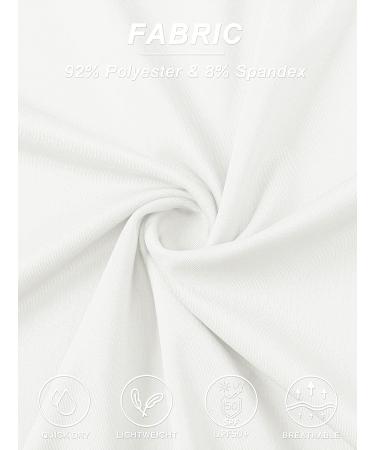 TACVASEN Women's V Neck Golf Polo Shirt - White, Medium | UPF 50+ Sun Protection - Buy Online on GoSupps.com