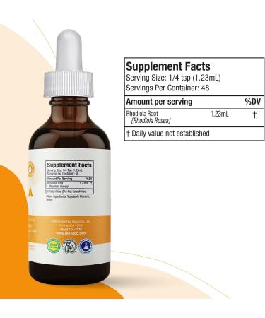 Rejuvica Health Active Rhodiola - Premium Rhodiola Root Extract with Natural Rosavins for Energy & Stress Relief - Effective Liquid Delivery for Maximum Absorption - Buy Online on GoSupps.com